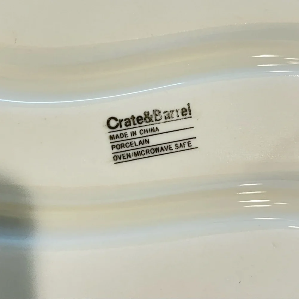 Crate & Barrel Wave Porcelain Appetizer Serve Wear